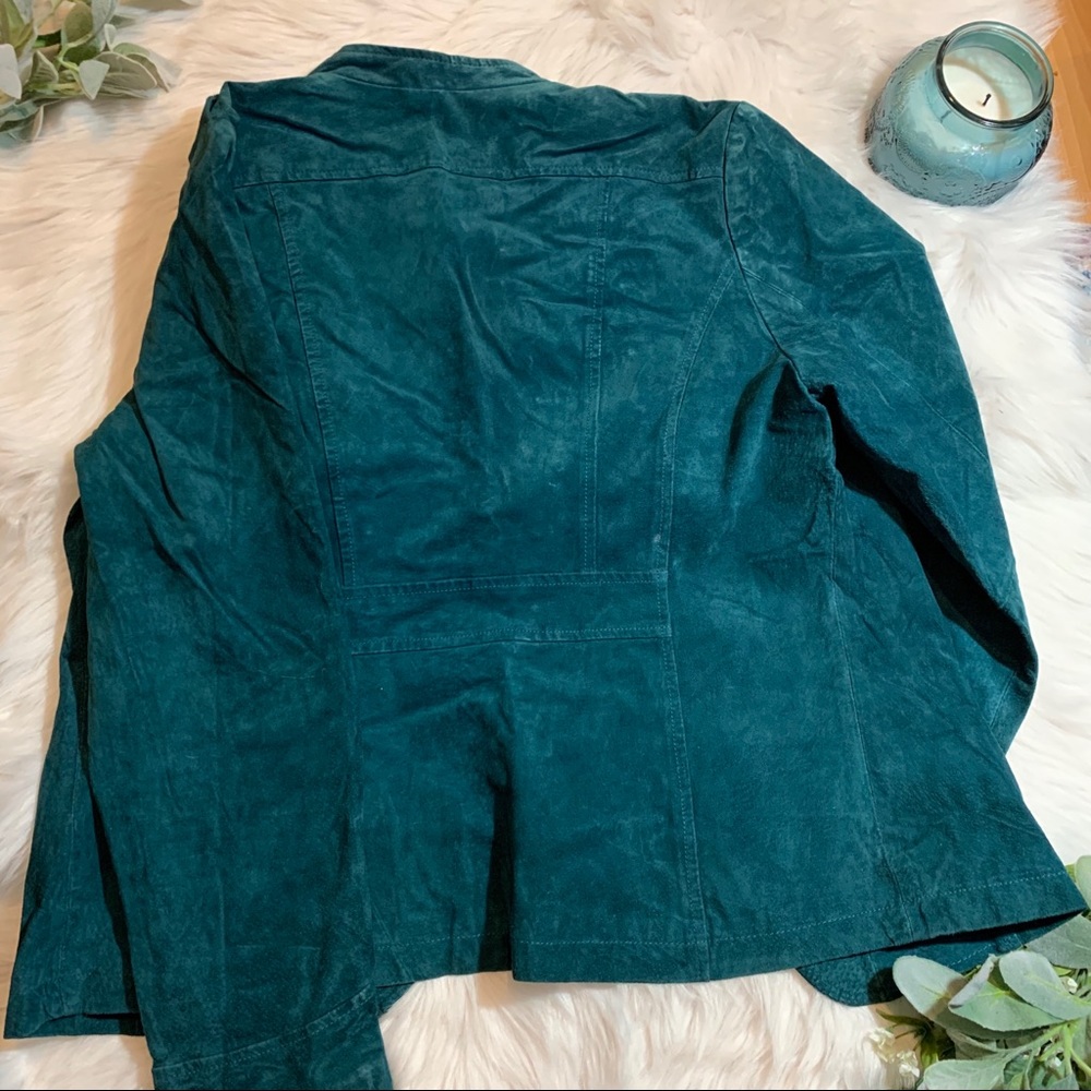 Gorgeous teal suede jacket - Picture 4 of 6